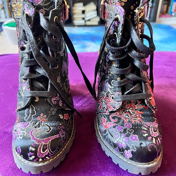 Diba black floral boots - Picture 7 of 9